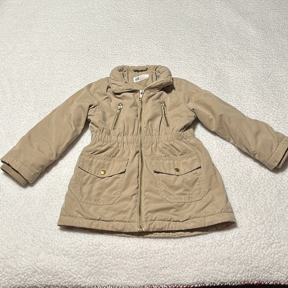 Little Girls H&M Tan Coat, EUC, Size 3-4Y - Picture 5 of 8